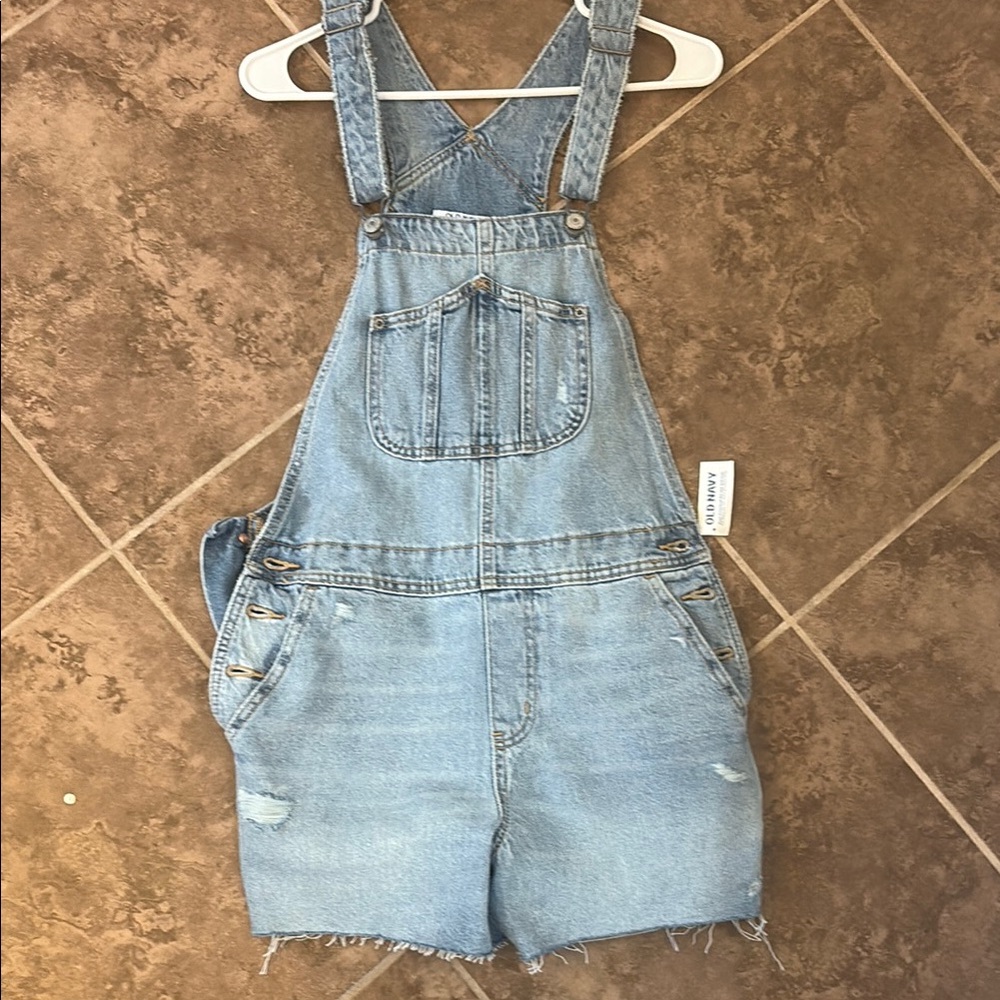 Denim Overalls Shorts